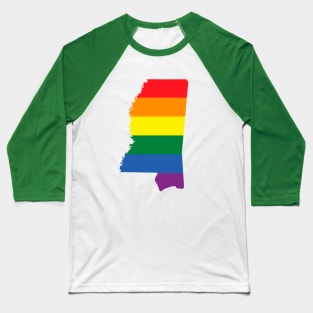 Mississippi state LGBT Pride Baseball T-Shirt